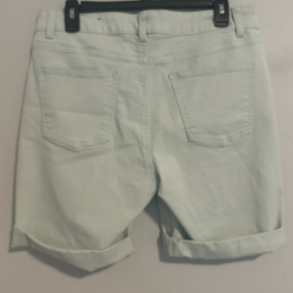 Talbots Green Jean Shorts with Cuffed Hem - Picture 2 of 3